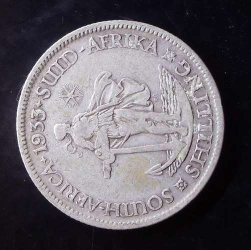 1933 UNION 1 SHILLING - GOOD CONDITION - SILVER CONTENT 4.52 gr HERNS VALUE R3250 IN XF