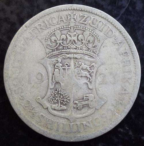 1923 UNION 2.5 SHILLING - GOOD CONDITION - VF+ - SILVER CONTENT 11.31 gr HERNS VALUE R5000 IN UNC