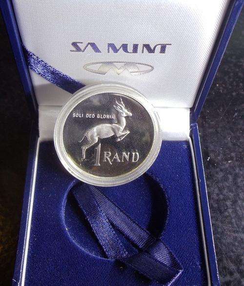1989 S1R SPRINGBOK 1 RAND PROOF - SAMINT BOX