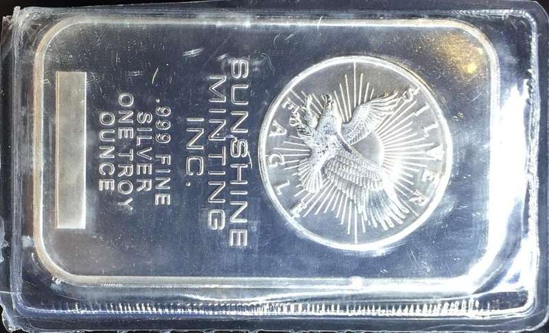 1oz PURE 999.9 SILVER ** INTERNATIONAL BARS ** MINTED - PURE 999.9 SILVER - SUNSHINE USA