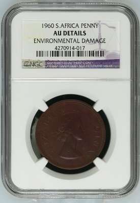 1960 UNION 1 PENNY ** AU ** -- NGC GRADE