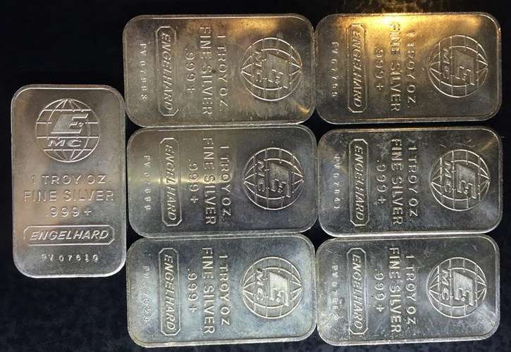 1oz PURE 999.9 SILVER ** 1981 - ENGELHARD ** MINTED - PURE 999.9 SILVER -