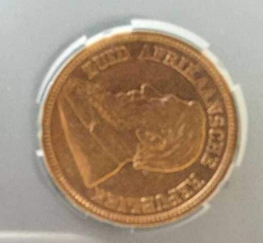 1895 ZAR 1/2 POND ** AU53 ** SANGS GRADED HERNS IN UNC R50 000.00 & 25000 IN XF