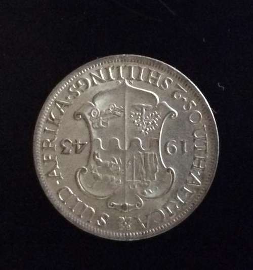 1943 UNION 2 SHILLING - GOOD CONDITION - AU+ - SILVER CONTENT 9.05 gr HERNS VALUE R1000 IN UNC