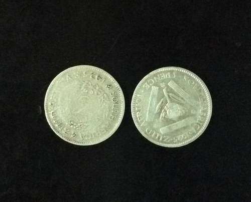 1925 UNION 3 PENCE - BOTH TYPES - SILVER 2.26gr BOTH & VALUE - R12500 IN XF - 357 584 MINTED