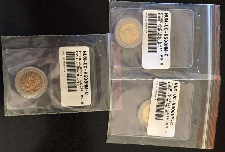 2008 MANDELA 90TH BIRTHDAY R5 - ORIGINAL MINT ISSUED - BAGS WITH BARCODES - 3 AVAILBLE