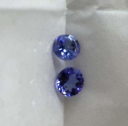 0.70 cts PAIR NATURAL TANZANITE GEMSTONES -  PERFECT PAIR - EGL CERTIFIED - FULL REPORT