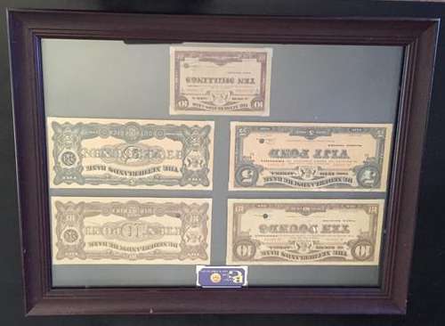 *RARE 1918-1919 NEDERLANDS BANK NOTES SET - 10 POUNDS + 5 POUNDS + 10 SHILLING NOTES "ONLY ISSUE" XF