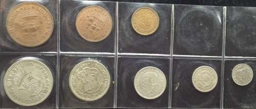 1957 SA Short Set - circulated collection of coins - Complete Set - All Silver & Bronze