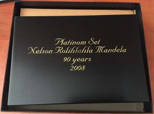 2008 MANDELA 90TH BIRTHDAY - PLATINUM & GOLD TWIN SET - 1oz GOLD 24KT & 1/2oz PLATINUM 999 MEDAL SET