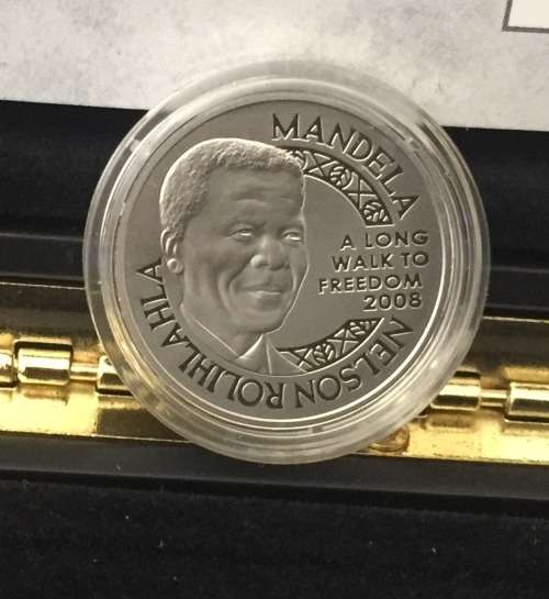 2008 MANDELA 90TH BIRTHDAY - PLATINUM & GOLD TWIN SET - 1oz GOLD 24KT & 1/2oz PLATINUM 999 MEDAL SET