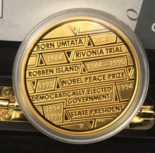 2008 MANDELA 90TH BIRTHDAY - PLATINUM & GOLD TWIN SET - 1oz GOLD 24KT & 1/2oz PLATINUM 999 MEDAL SET