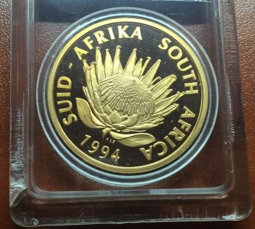 RARE MINTMARK *PTA ZOO* 1994 PROTEA 1oz GOLD 24kt *CONSERVATION* SAGCE SLABBED & CERTIFIED 111 POINT