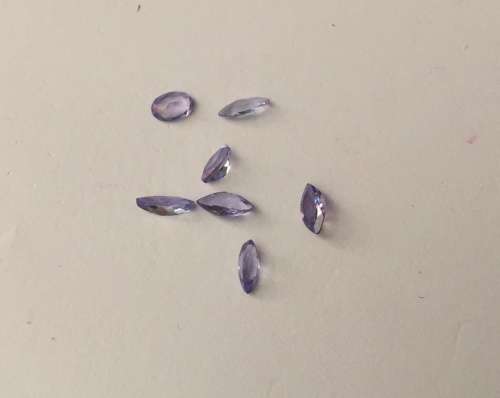 0.835cts TANZANITE - MARQUISE CUT - SET OF 7 MATCHING STONES 0.119cts ea TOP COLOR AND CLARITY / CUT