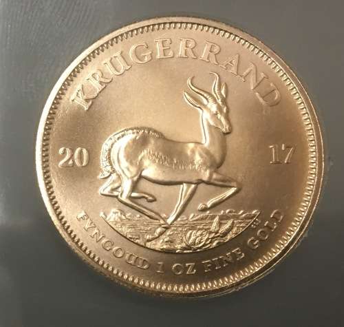 50 YRS FOR KRUGERRAND - 2017 KRUGERRAND 1oz GOLD - 22KT - SLAB BY SANGS FOR EXTRA SECURITY - LIMITED