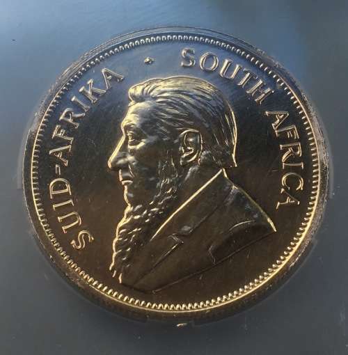 1st KRUGERRAND EVER!! 1967 KRUGERRAND 1oz gold 22kt - 33,63gr - slabed FOR EXTRA SECURITY - RaRE