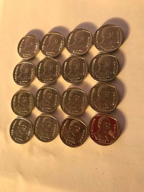 2000 MANDELA SMILEY R5 COIN "BRILLIANT UN-CIRCULATED" R5 COIN from sealed BAG as from mint