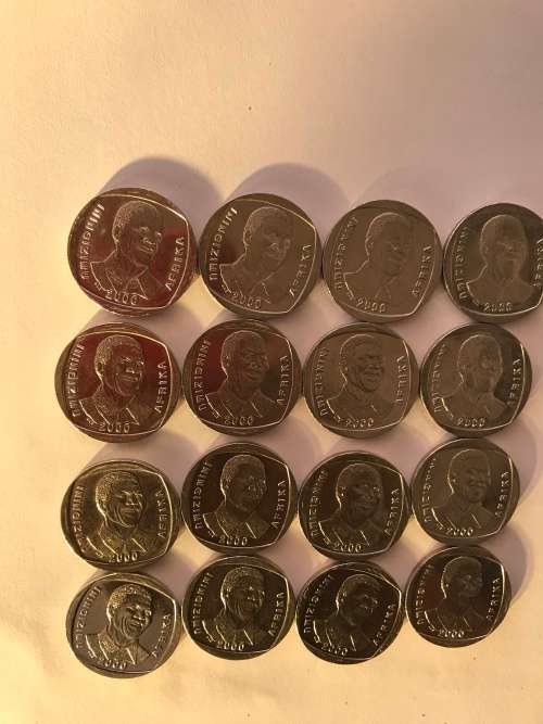 2000 MANDELA SMILEY R5 COIN "BRILLIANT UN-CIRCULATED" R5 COIN from sealed BAG as from mint