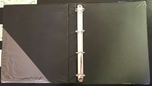 EXCELLENT QUALITY -BANK NOTES FILE & COVER WITH 11 PAGES SUPERIOR BOOK -FITS 50-200 PAGES - LIKE NEW