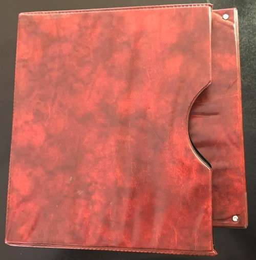 EXCELLENT QUALITY -BANK NOTES FILE & COVER WITH 11 PAGES SUPERIOR BOOK -FITS 50-200 PAGES - LIKE NEW