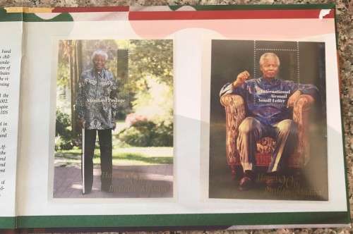 2008 MANDELA 90TH BIRTHDAY STAMP - HARD COVER - SEE PICTURE - 2 AVAILABLE - BID PER FDC
