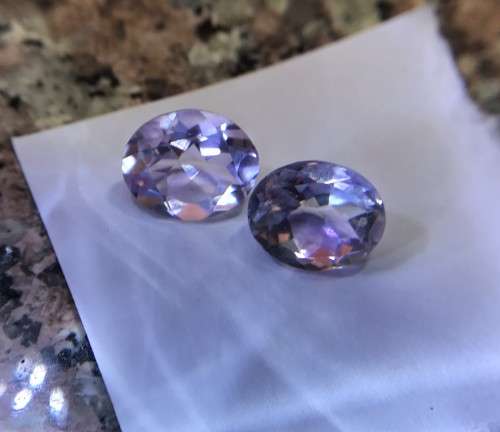 6.49cts - PINK TOURMALINE PAIR - OVAL CUT - TOP LIGHT PINK COLOR - PAIR - BID PER STONE- 2 AVAIL.