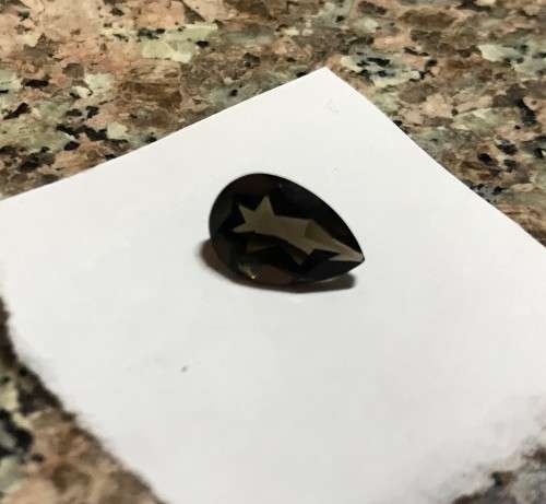 MASSIVE -4.70cts - BROWN QUARTZ SIZE PAIR - PEAR CUT -DEEP COLOR- PERFECT CUT & ALMOST PERFECT PAIR