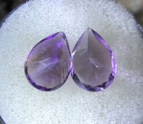 4.245cts DARK PINK TOURMALINES -ALMOST PAIR- PEAR CUT- 1 MEDIUM & 1 DARK - BID PER STONE- 2 AVAIL.