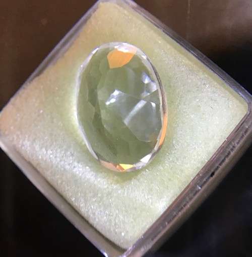 MASSIVE 12.530cts WHITE TOPAZ - OVAL HUGE CUT - PERFECT CUT & SHINE - VERY HIGH DETAIL - HIGH VALUE