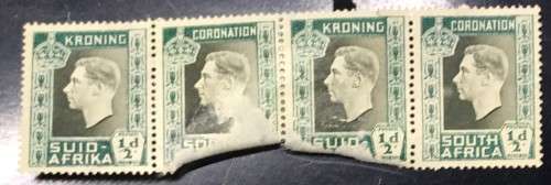 South African STAMP SET "CORONATION" 1937 MAY 12 - 1/2d & 1d - 8 STAMPS - 1 BID FOR ALL