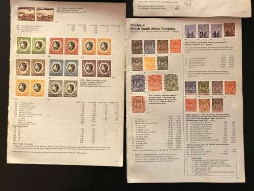 1980 STAMP CATALOGUE - USED - PAGES LOOSE AS PER PICTURES - SEE