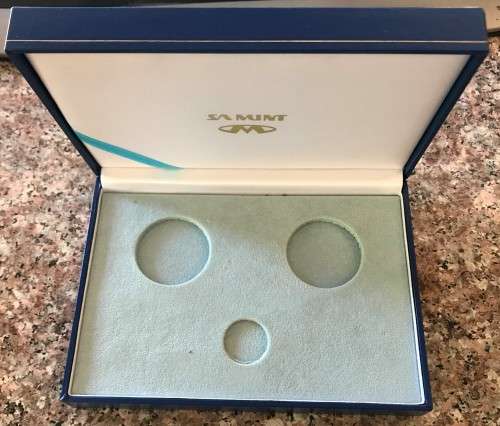 BOXES FOR 3 COINS SET - SAMINT BOX FOR 1oz + 1/10oz + SILVER RAND - EMPTY BOX NO COINS