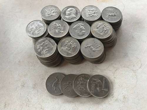 BULK 1.4kg NICKEL - 1977 to 1990 RSA NICKEL RAND -UNC / AU / USED & TONED 1 BID for all 1.4KG