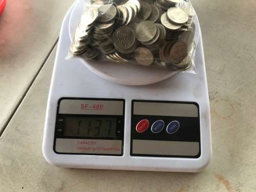 BULK 1.14kg NICKEL 1965 to 1990 RSA 5c + 10c + 20c + 50c -UNC / AU / USED/TONED 1 BID for all 1.14KG