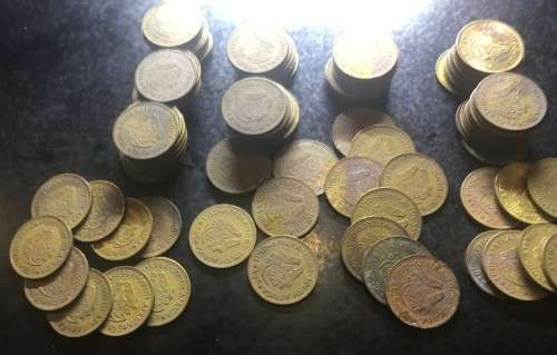 BULK 620gr 1961-1964 RSA 1/2 CENT COINS -SOME NEW/UNC / AU / USED & TONED - 1 BID for all  AVAIL.