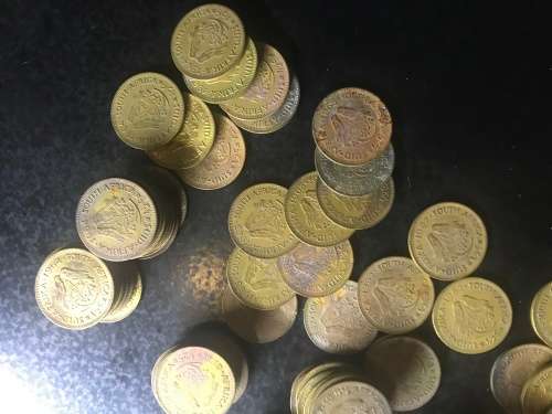 BULK 620gr 1961-1964 RSA 1/2 CENT COINS -SOME NEW/UNC / AU / USED & TONED - 1 BID for all  AVAIL.
