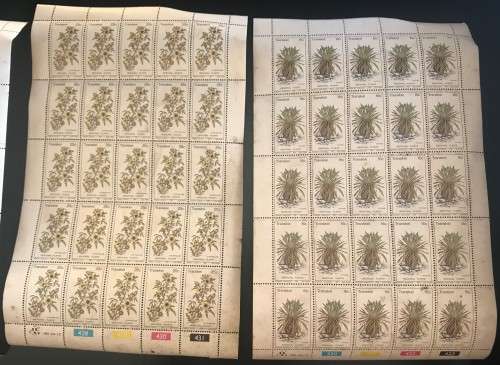 MIXED STAMP SHEETS -PLANTS + TRANSKEI + RSA HEALTH YEAR + FLOWERS - TOTAL OF 10 SHEETS 10 BIDS