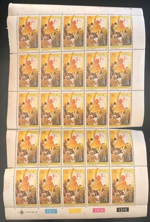 MIXED STAMP SHEETS -PLANTS + TRANSKEI + RSA HEALTH YEAR + FLOWERS - TOTAL OF 10 SHEETS 10 BIDS