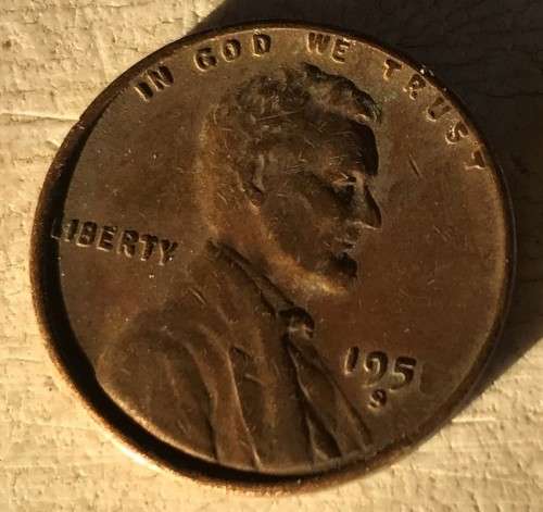 RARE - MISSING NUMBER - 195 ?? USA WHEAT PENNY - 1 CENT COIN WITHOUT LAST NUMBER ON DATE - RARE