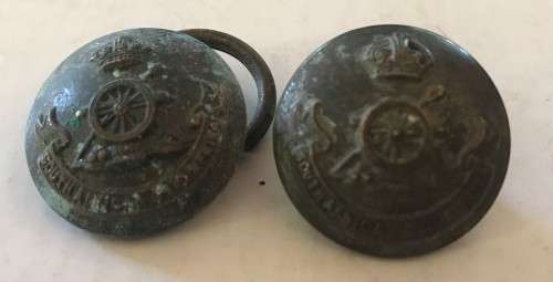 ZAR BUTTONS - COPPER - B'HAM B&P LTD COMPANY STAMP - PAIR OF BUTTONS / CUFFS