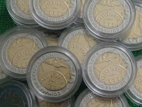 2015 GRIQUA TOWN R5 coin from sealed bag of 400 coins -high grades - BRILLIANT UNC - price per coin