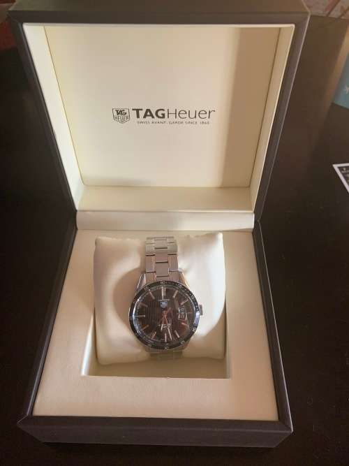 TAG HEUER CARRERA CALIBRE 5 with DATE- 39mm - AUTOMATIC - S/STEEL BELT - ORIGINAL IN BOX - WV211M-o