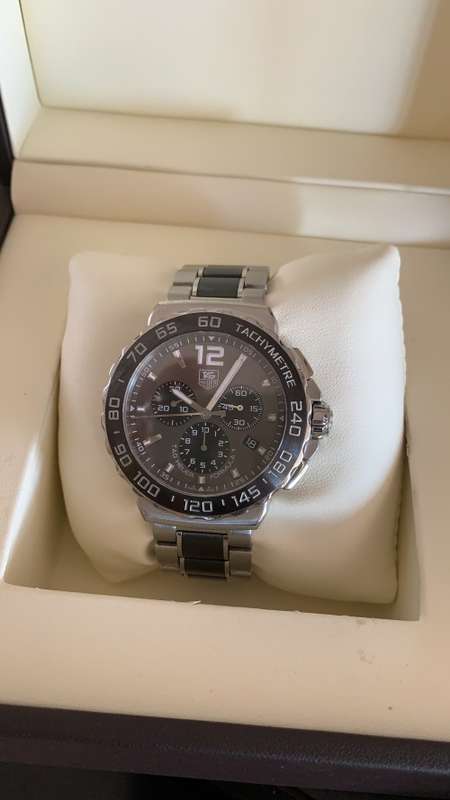 TAG HEUER CEREMIC FORMULA 1 - GENTS - CHRONOGRAPHS - GREY ANTHRACITE BELT - CAU1115