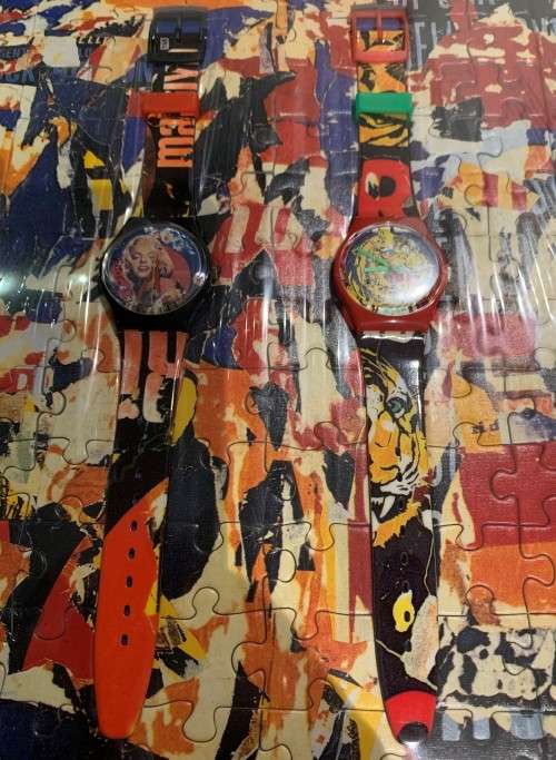 SWATCH - Limited edition Marilyn Monroe & Norma Jean Swatch Watch SET (NEW) 2PCS