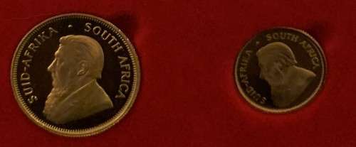 1982 PROOF KRUGERRAND SET - 1/4oz & 1/10oz KRUGERRAND - PROOF
