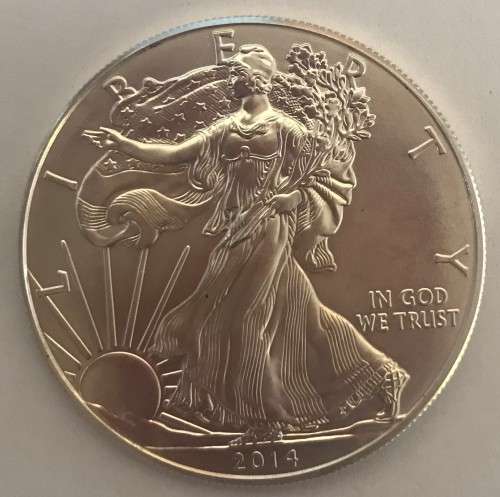 2014 USA - LIBERTY DOLLAR - SILVER 1oz FINE PURE 999 SILVER - BRILLIANT UNC - 2 AVAILABLE