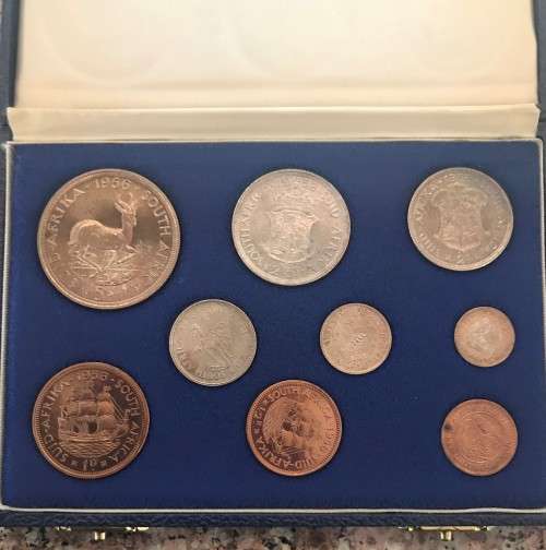 HIGH GRADE - 1956 RSA SHORT **PROOF SET - SAMINT ISSUE IN ORIGINAL STATE AND BOX - VALUE - R2550