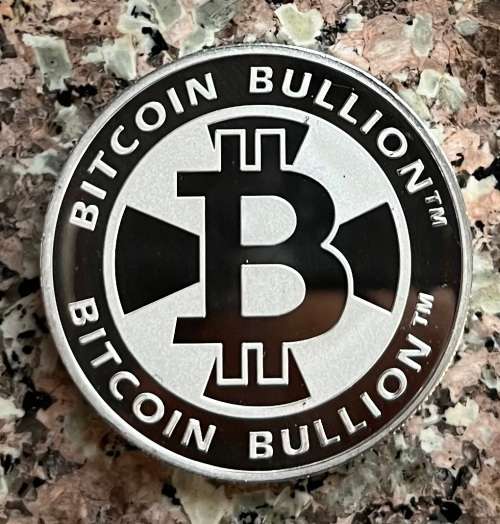 1oz SILVER ROUND - ** BITCOIN ** MINTED PROOF SERIES - PURE 999 SILVER