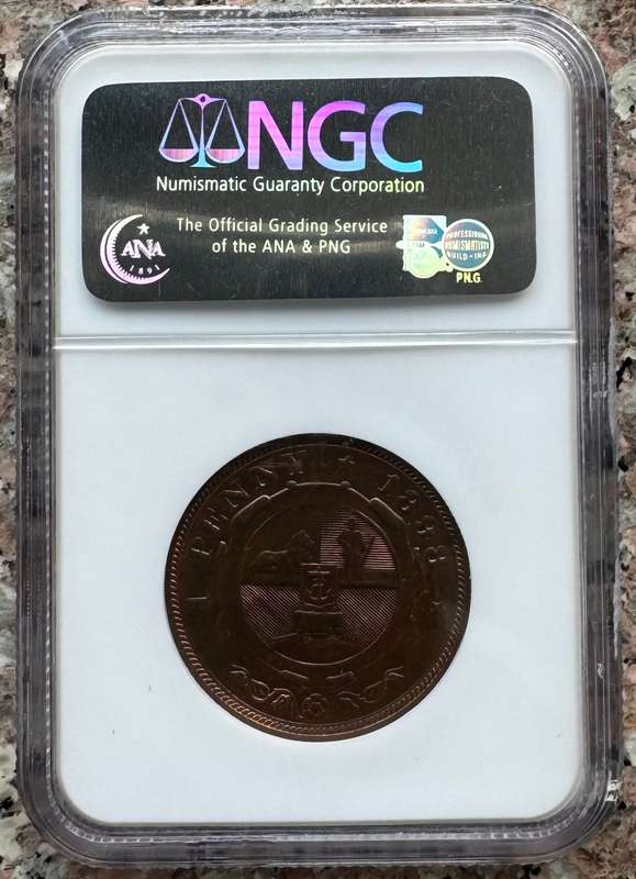 1898 ZAR 1 PENNY ** MS61RB ** NGC GRADED HERNS IN UNC R3000.00 - THIS IS RED BROWN