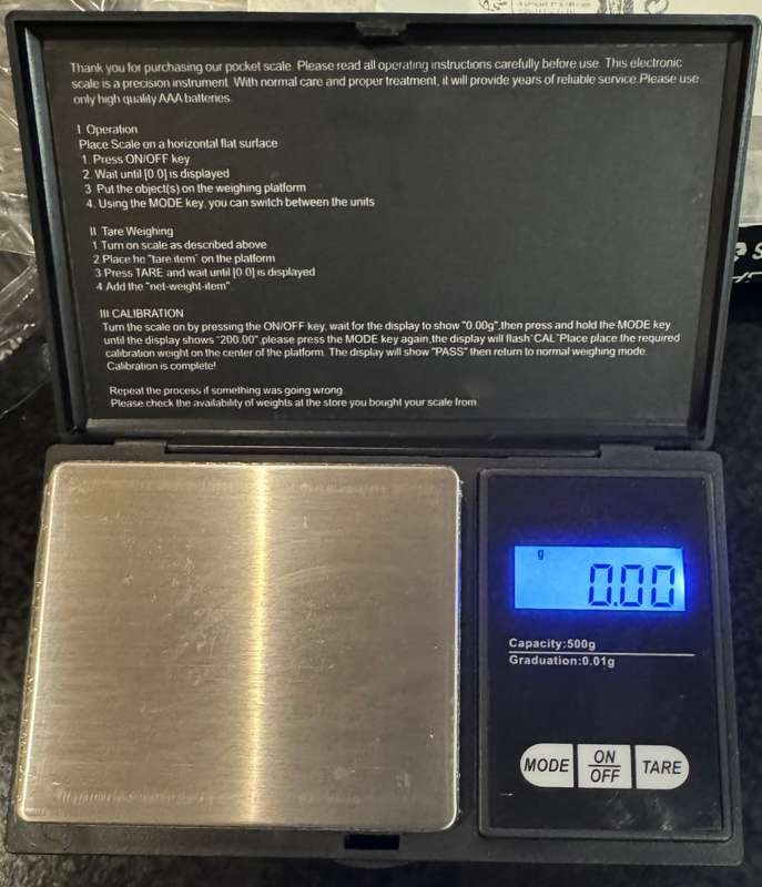 DIGITAL SCALE FOR MEASURING GOLD OR METALS UP TO 100gr